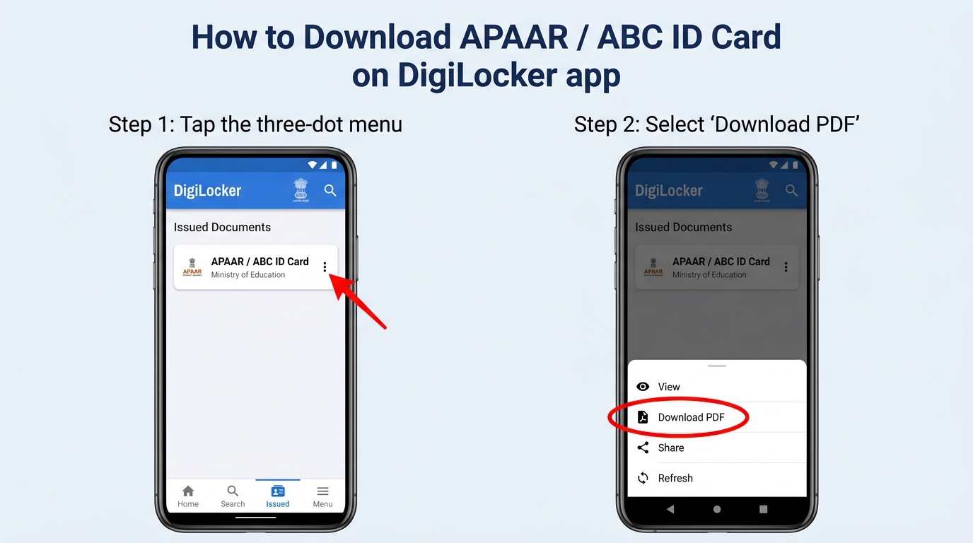 How to Download APAAR ID Card PDF in DigiLocker (Appar ID Download)